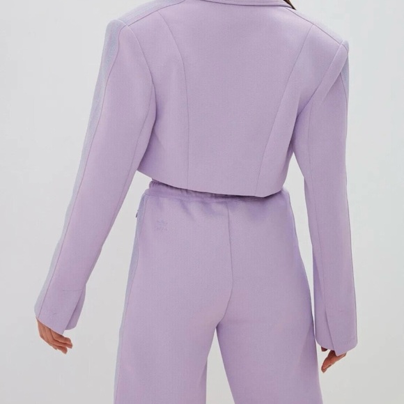 *NWT*  SET Adidas x IVY Park Purple glow Cropped Suit Jacket(XS) and Pants (S) - Picture 3 of 11